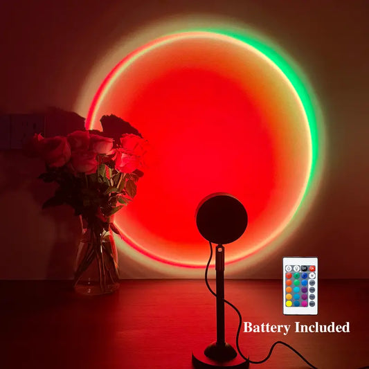 RGB Rotating Sunset Lamp with Remote Control