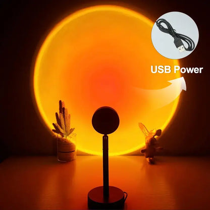 RGB Rotating Sunset Lamp with Remote Control