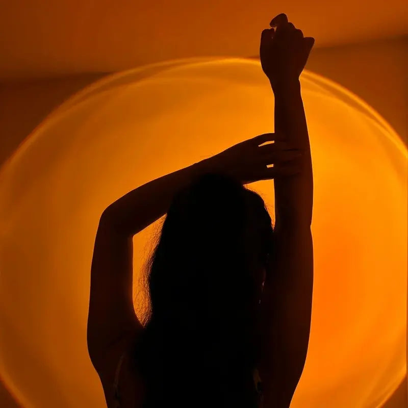 RGB Rotating Sunset Lamp with Remote Control