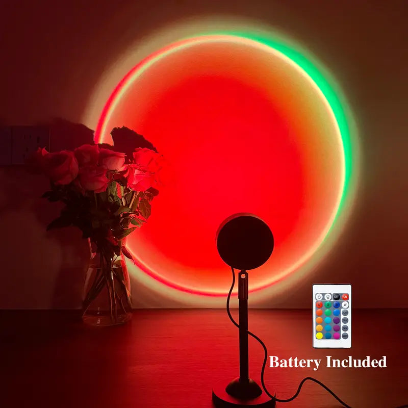 RGB Rotating Sunset Lamp with Remote Control - Image 1